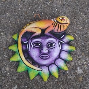 Mexican Sun and Iguana Talavera Wall Decor/ Mask